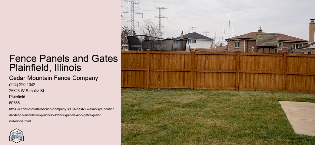 Fence Panels and Gates Plainfield, Illinois