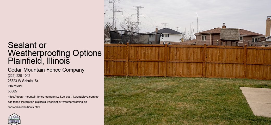 Sealant or Weatherproofing Options Plainfield, Illinois